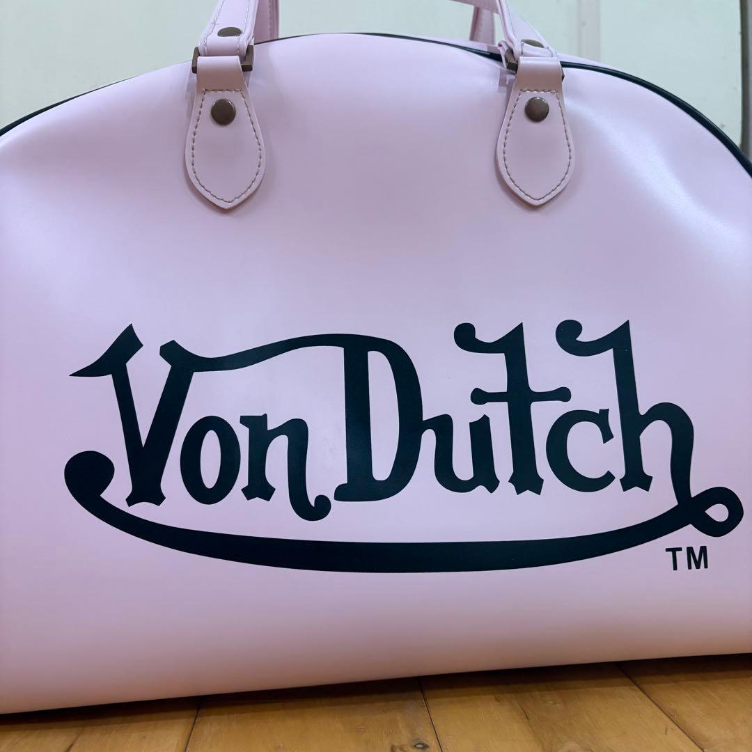 ☆ von dutch ☆ボンダッチ ボストンバッグ　ピンク　Y2K