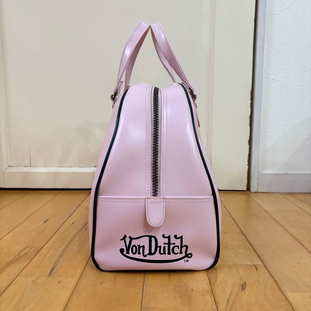 ☆ von dutch ☆ボンダッチ ボストンバッグ　ピンク　Y2K