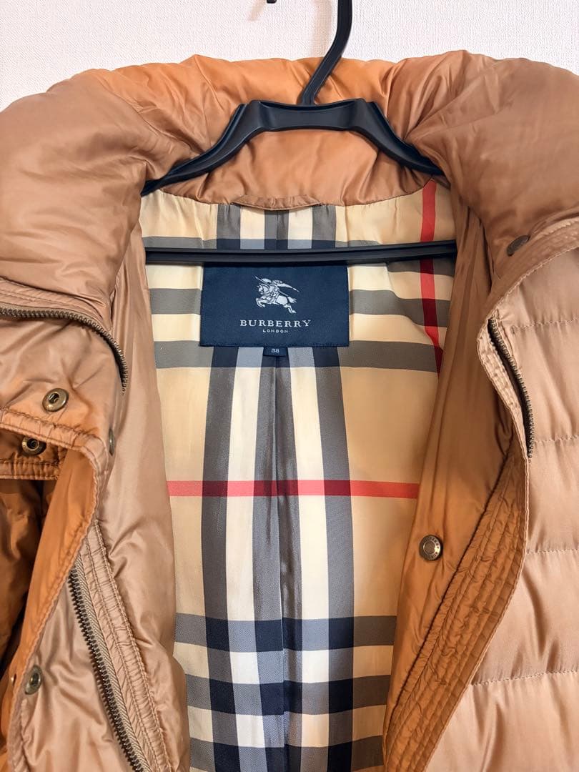 BURBERRY バーバリーダウンコート 38 フード取り外し可
