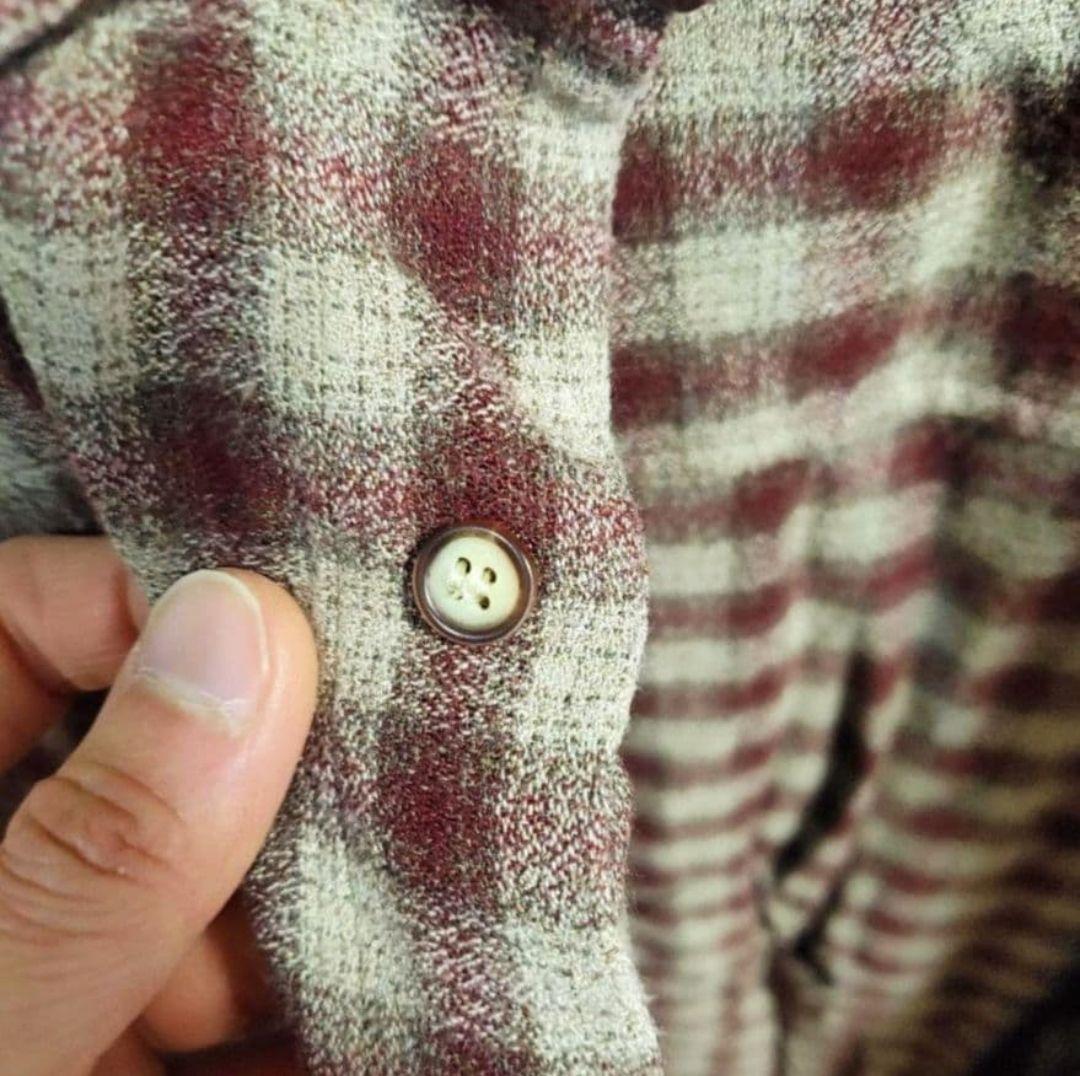 オンブレチェックシャドーチェックレーヨンシャツ　イタリア製ITALY