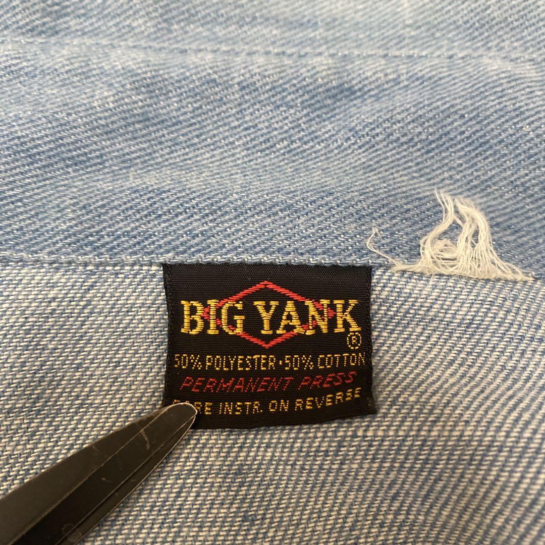 70’s BIG YANK デニムシャツ　ジャケット　コットンポリ　ヴィンテージ