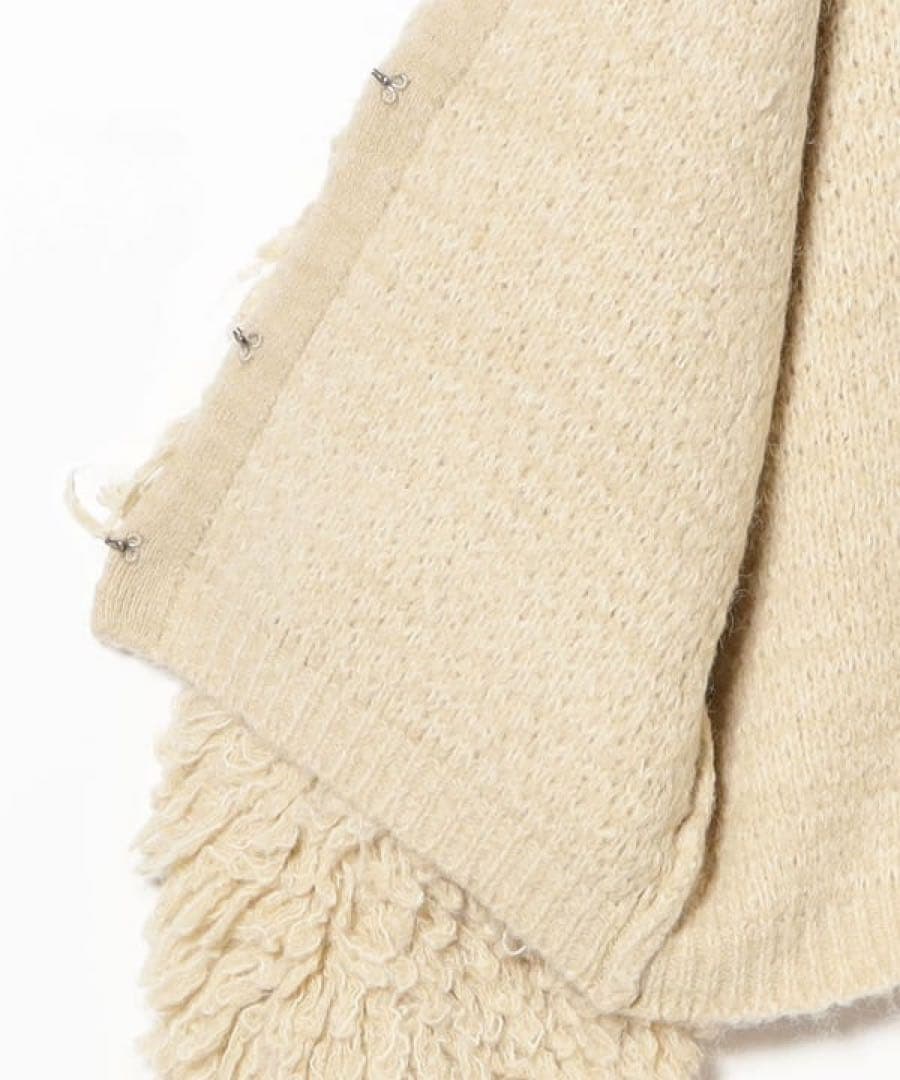 Ray BEAMS ミックス ループ編み ニット ジャケット