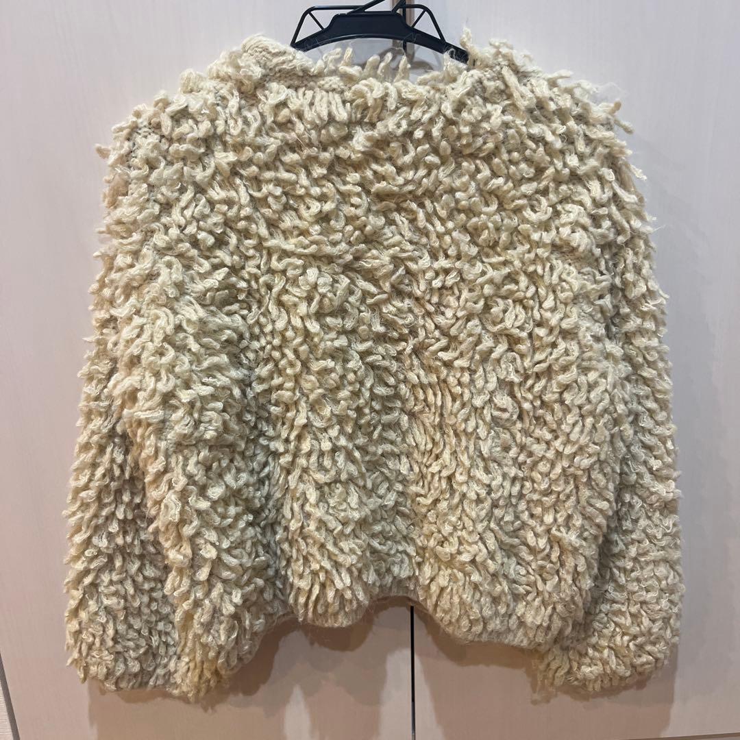 Ray BEAMS ミックス ループ編み ニット ジャケット