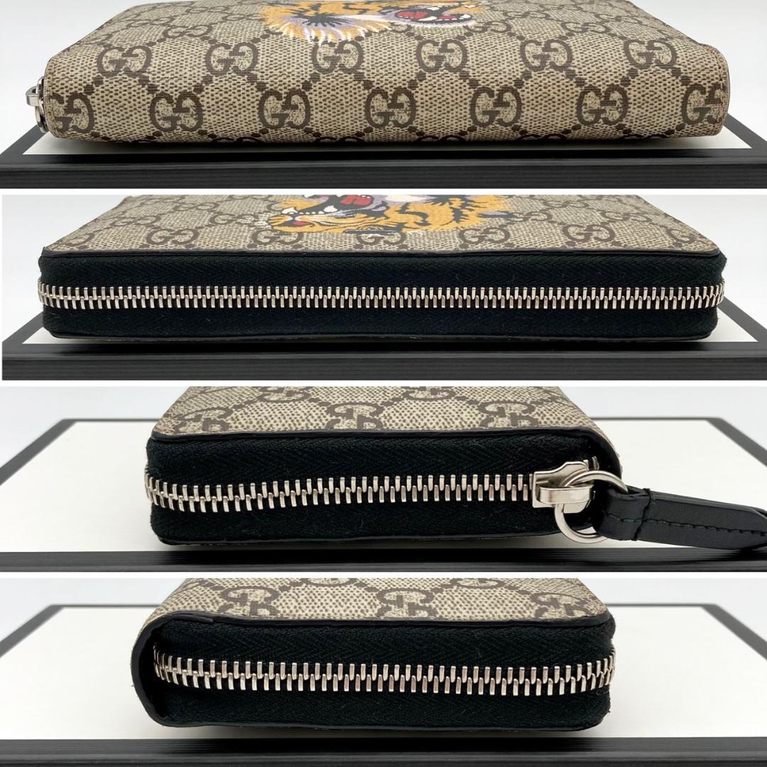 グッチ　タイガー　GGスプリーム　ラウンドファスナー　長財布　576