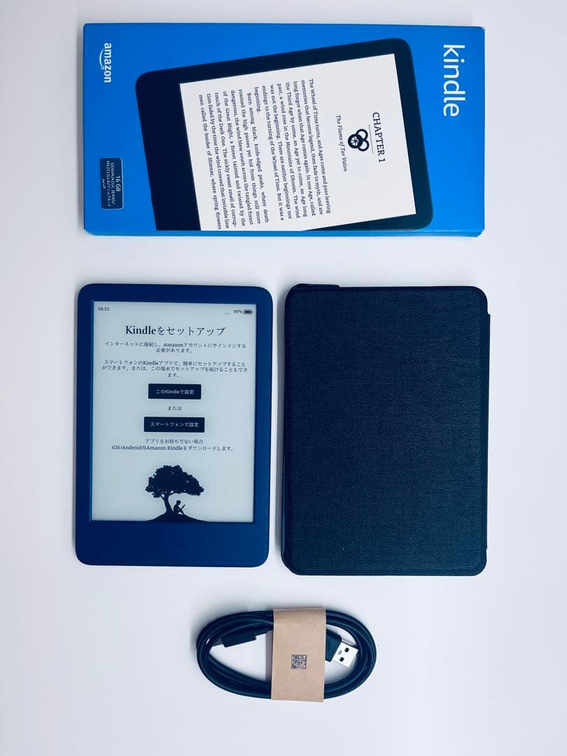 【美品】　Kindle 11世代　デニムブルー　＋　カバー