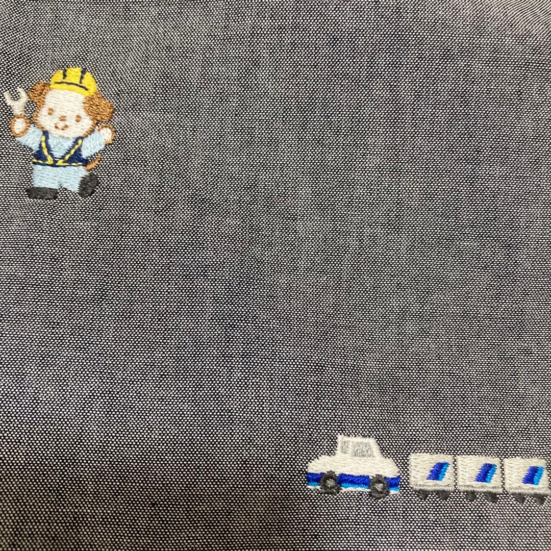 未使用に近い♡ ファミリア ANA レッスンバッグ 刺繍 くま 飛行機 グレー
