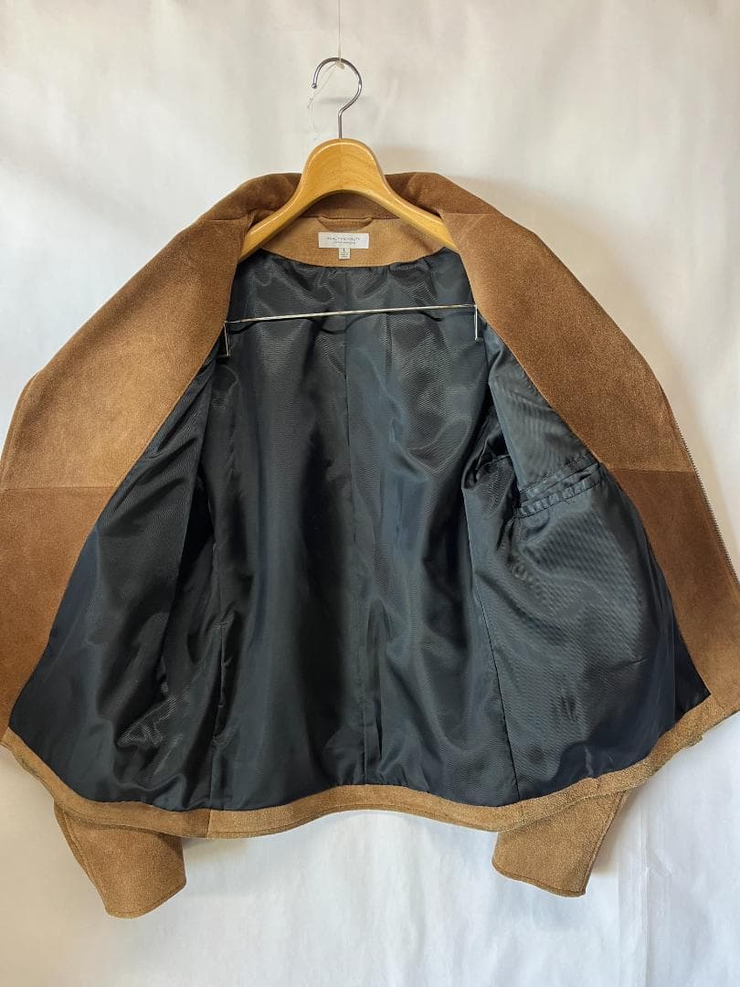 綺麗 ビューティー＆ユース スエードレザー ダブル ライダースジャケット 茶 L