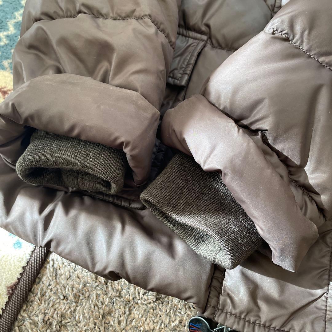 モンクレール　メス　ブラウン ダウンジャケット ファー付　サイズ0