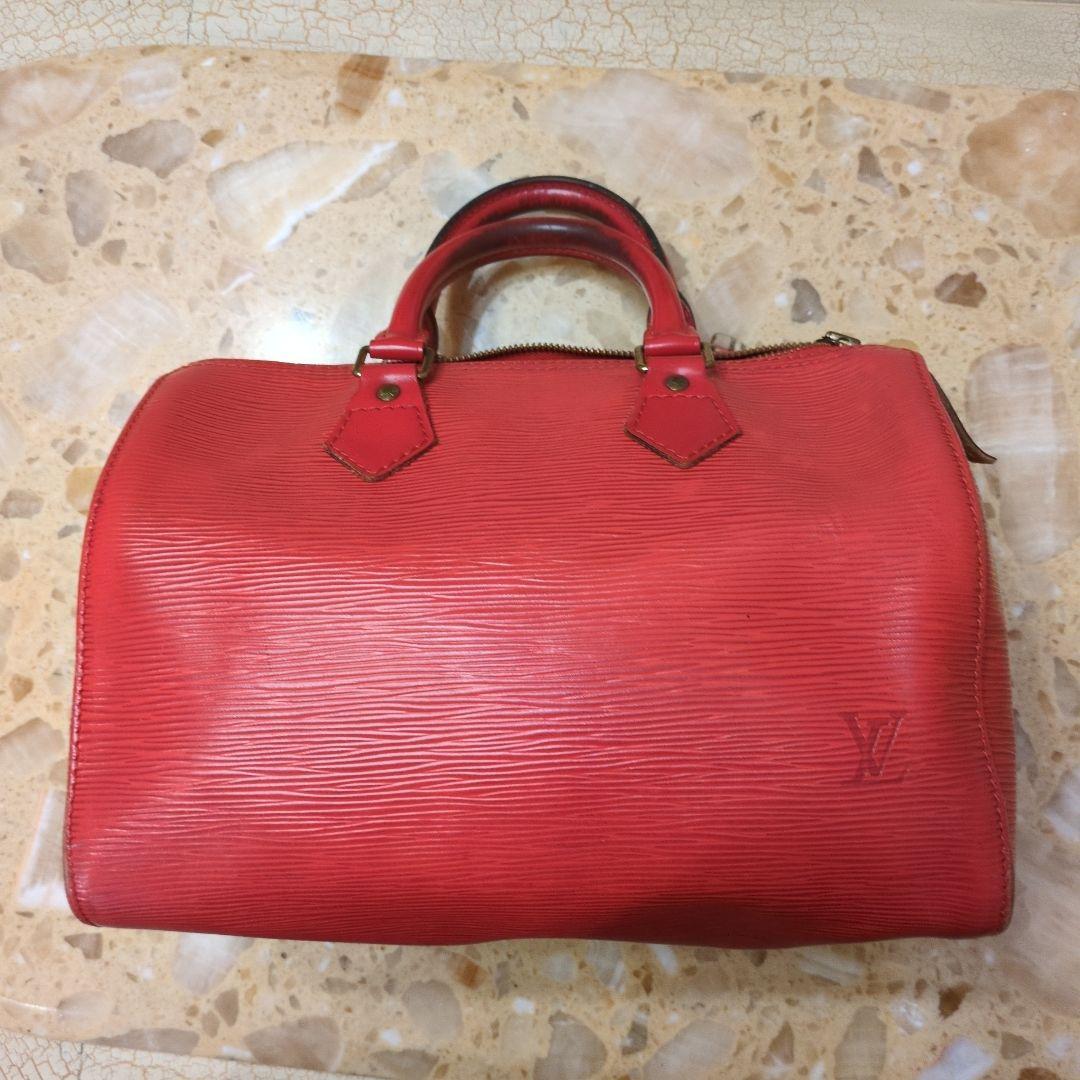 Louis Vuitton エピレザー ボストンバッグ レッド