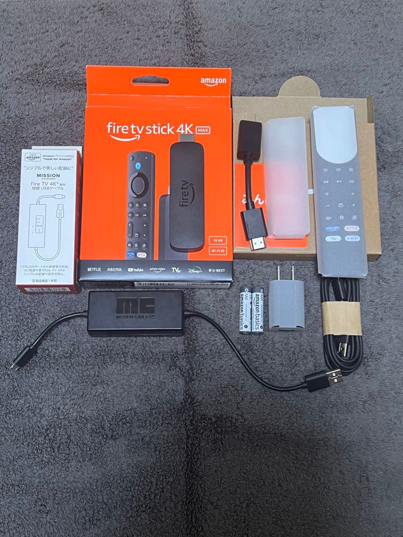 Fire TV Stick 4K Max 、Mission Cables セット