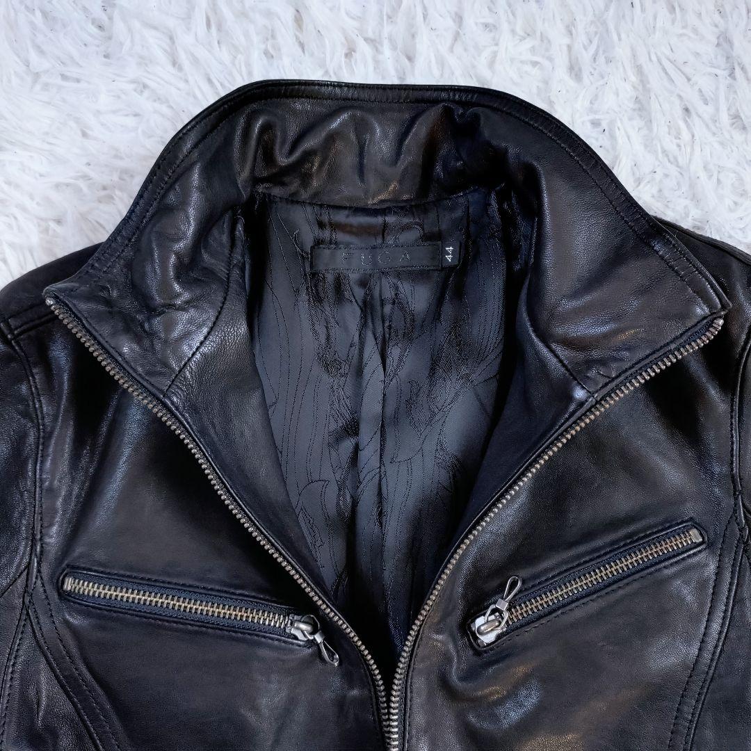 【JVKE】FUGA　Y2K　レザージャケット　本革　ハイネック