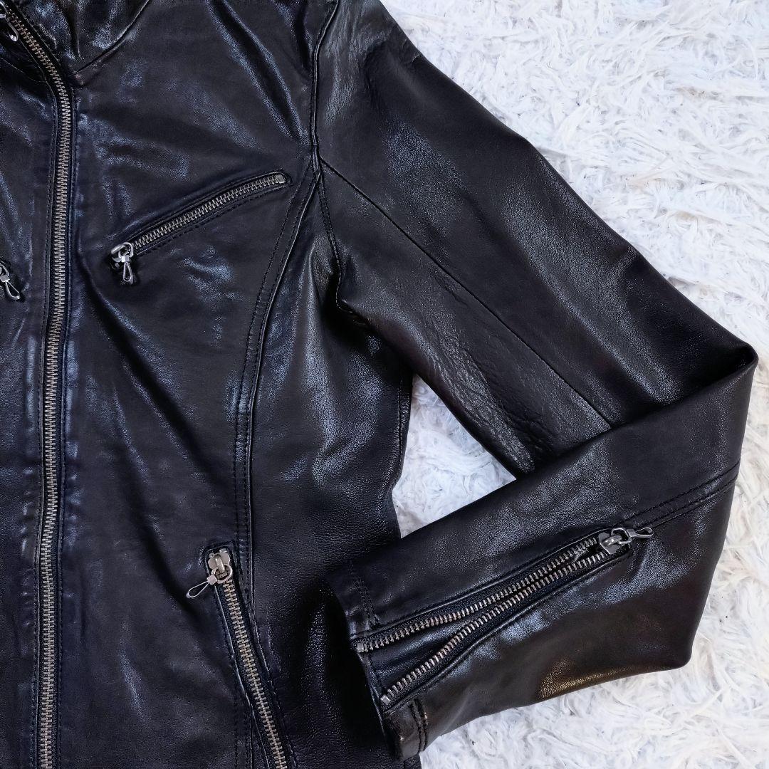 【JVKE】FUGA　Y2K　レザージャケット　本革　ハイネック