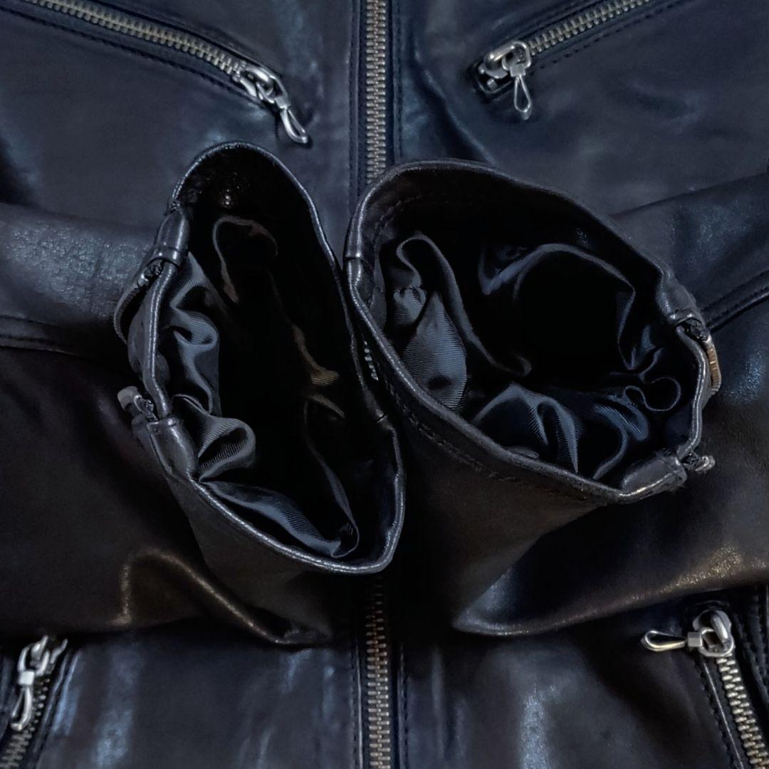 【JVKE】FUGA　Y2K　レザージャケット　本革　ハイネック