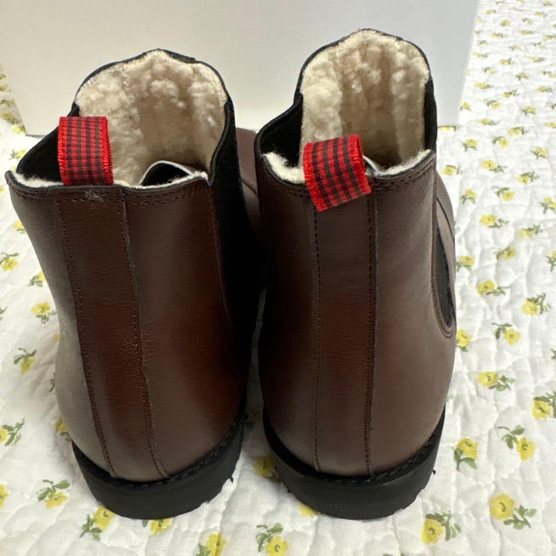 値下げ！新品未使用　familiar ブラウン サイドゴア　ブーツ　19cm