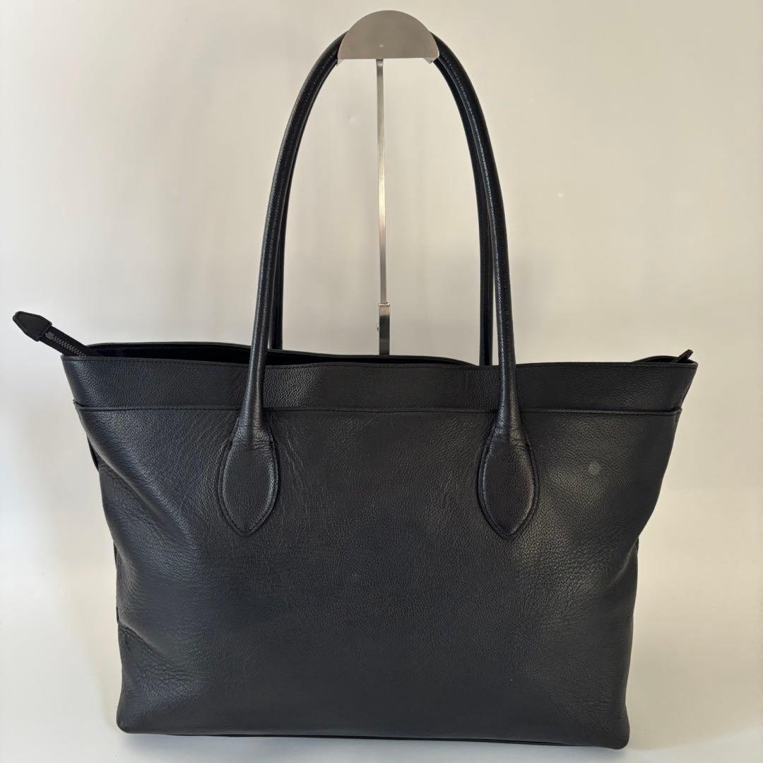 ✨ブラックレーベルクレストブリッジ✨トートバッグ ロゴ レザー ブラック 大型