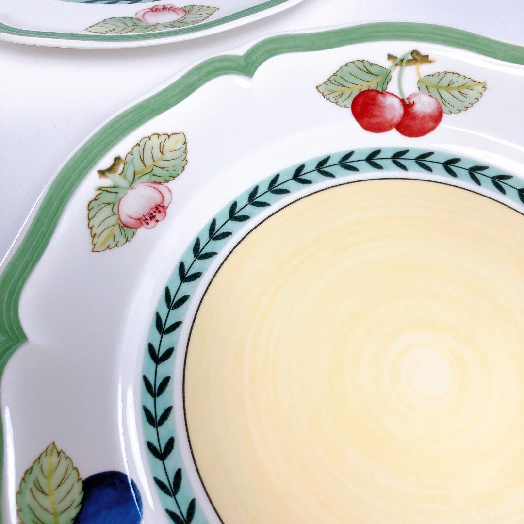 ビレロイ＆ボッホ フレンチガーデン 27㎝ プレート 2枚　|3822|