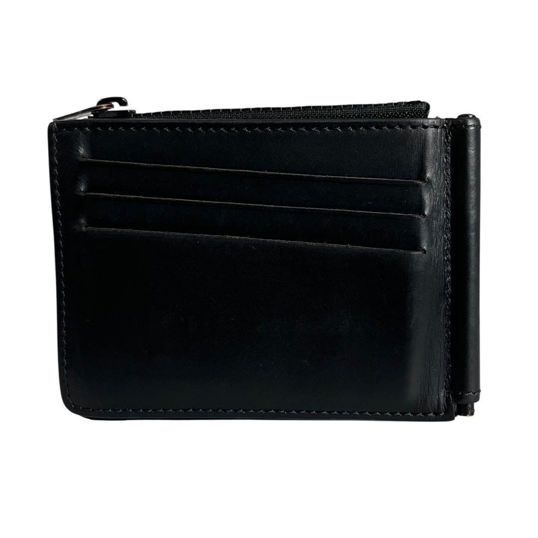 極美✨メゾンマルジェラ マネークリップ 札入れ 4ステッチ レザー ブラック