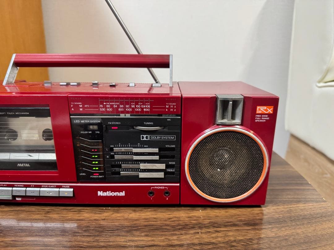 National RX-C50 ラジカセ レッド