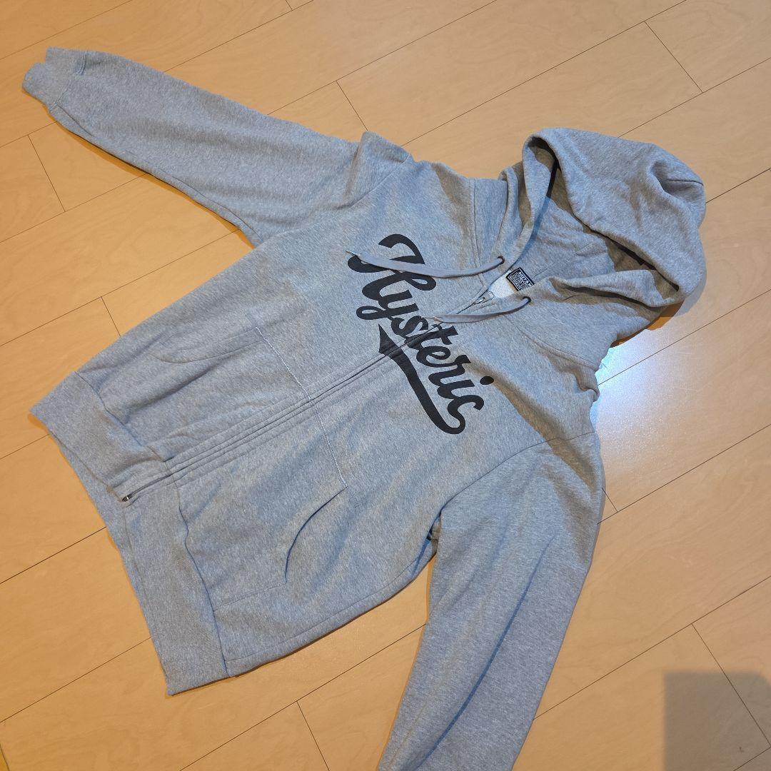 HYSTERIC グレー ジップアップパーカー M