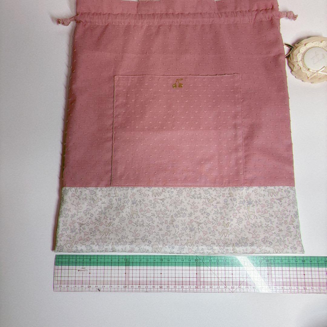 みっき様　ヌビ　ハート　キルト　レッスンバッグ　上履き袋　体操着袋　ハンドメイド