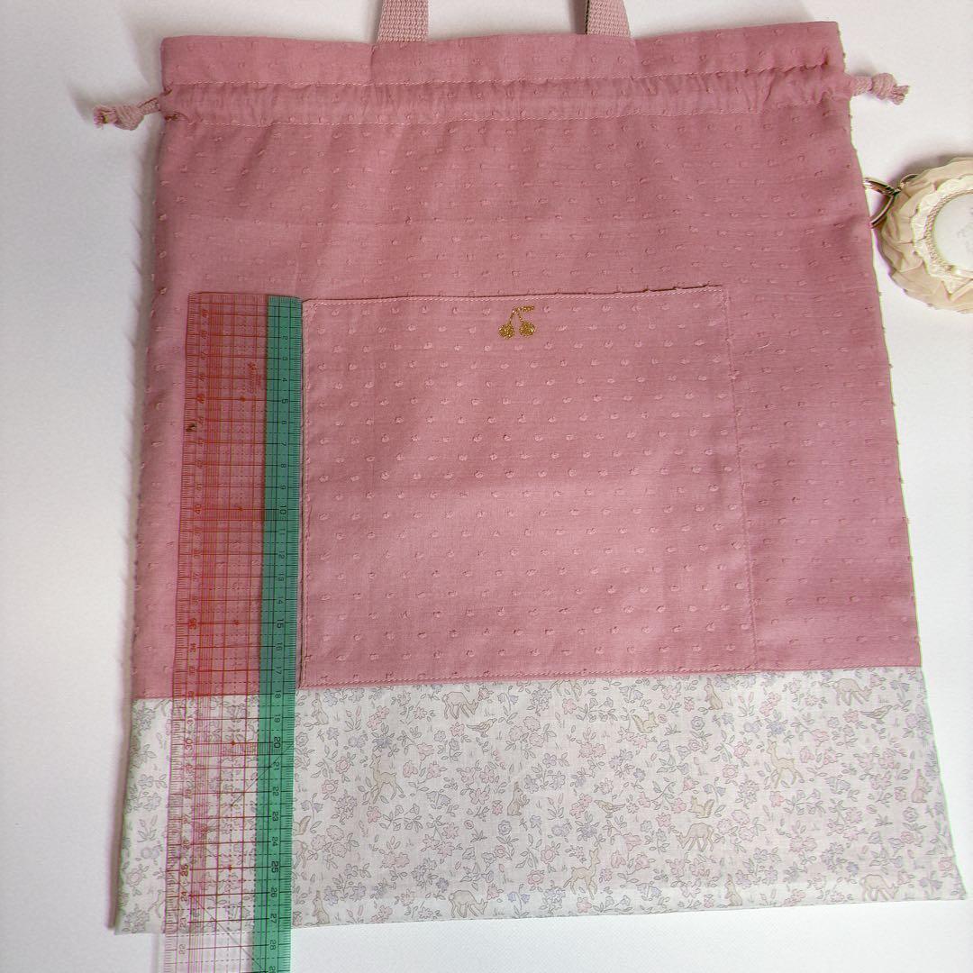 みっき様　ヌビ　ハート　キルト　レッスンバッグ　上履き袋　体操着袋　ハンドメイド