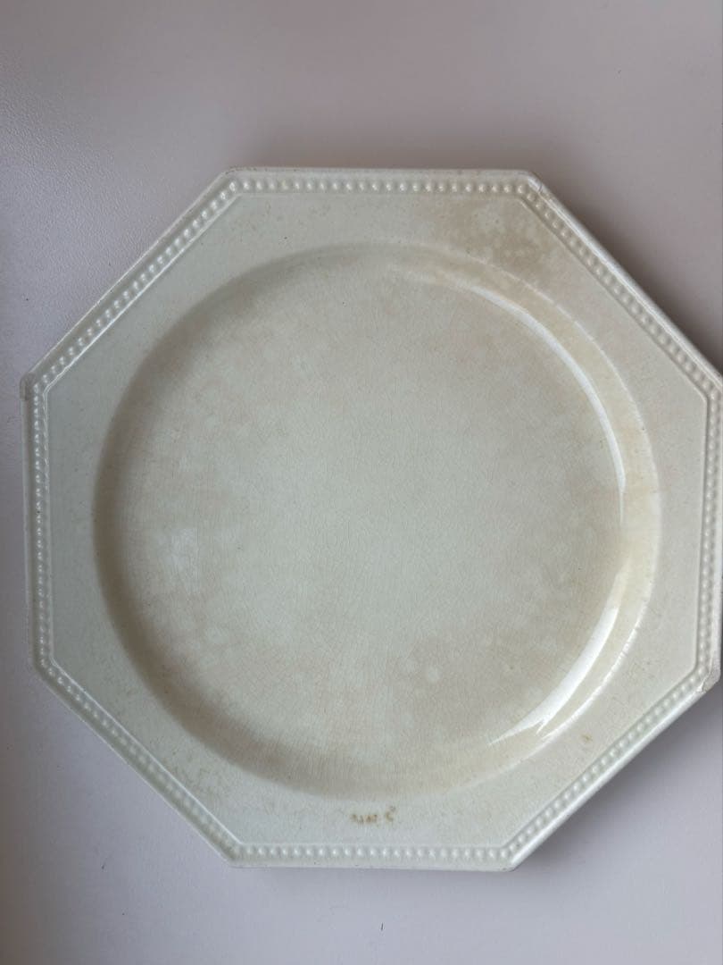 クレイユモントロー 20cm オクトゴナル プレート フランスアンティーク