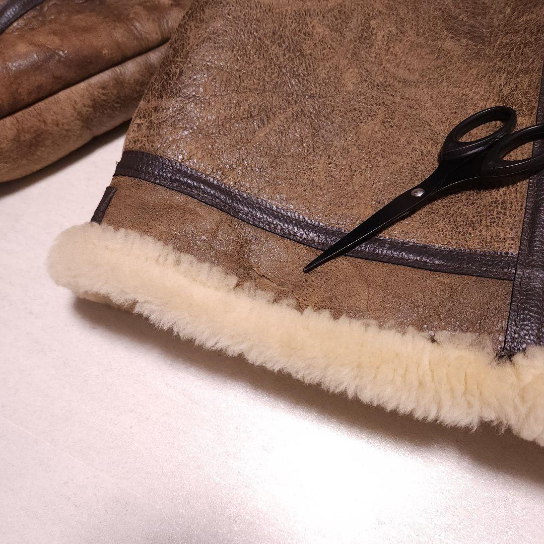 80s USA製 AVIREX TYPE B-3 B3 極厚 リアルムートンジ