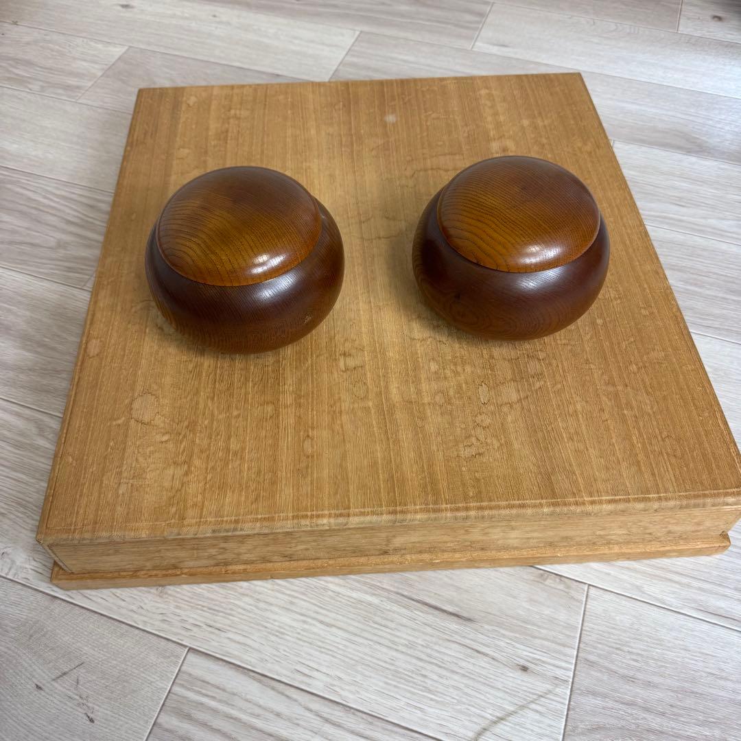 本榧囲碁セット　碁盤　蛤碁石　那智黒