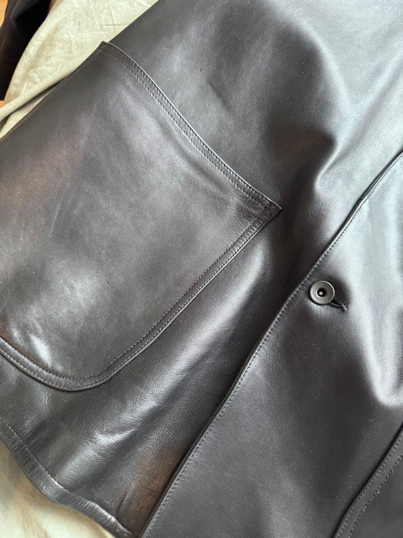 24SS comoli レザーワークジャケット サイズ3
