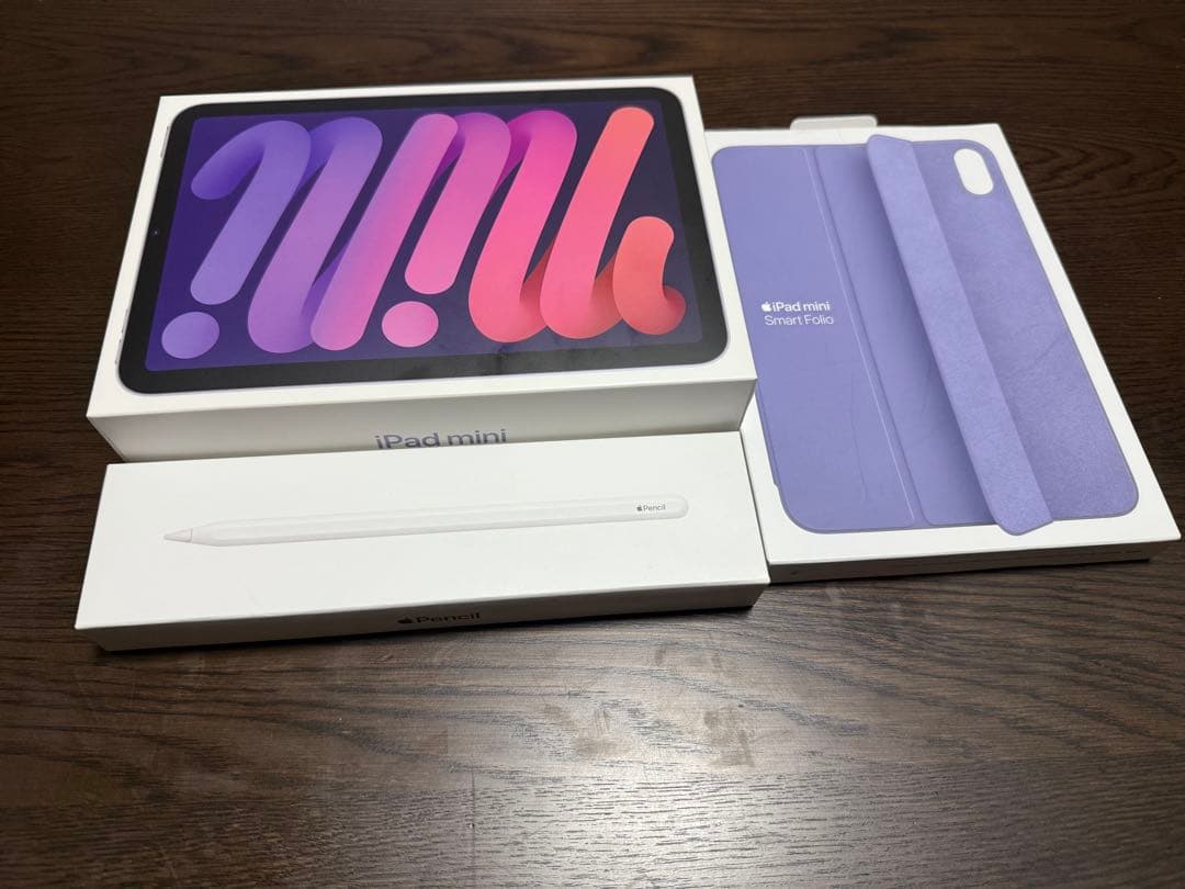 【超美品】ipadmini6セルラ-64G＋Applepencil2＋純正カバ-