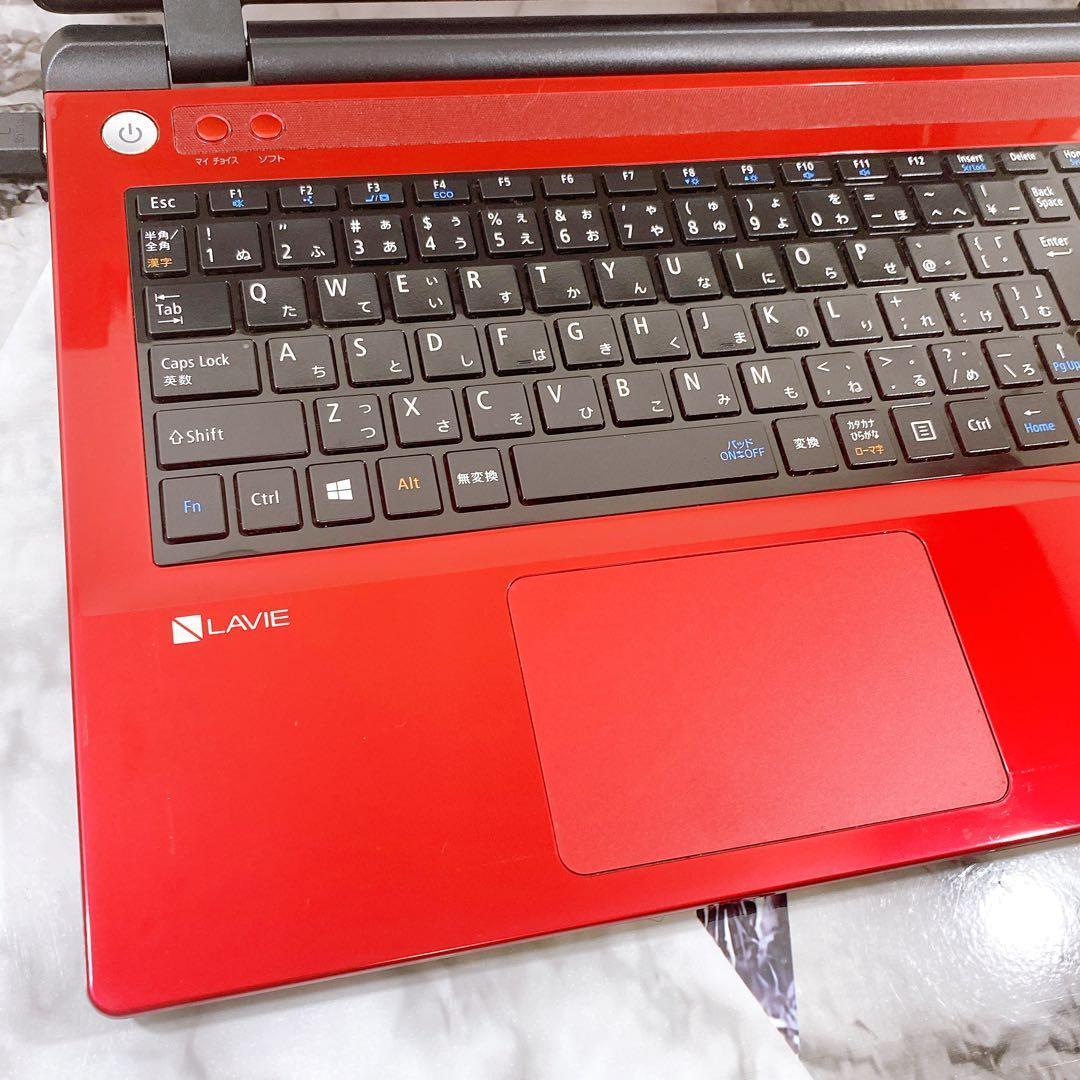 人気機種✨オシャレな赤❤薄型ノートパソコン✨新品SSDで快適✨Windows11