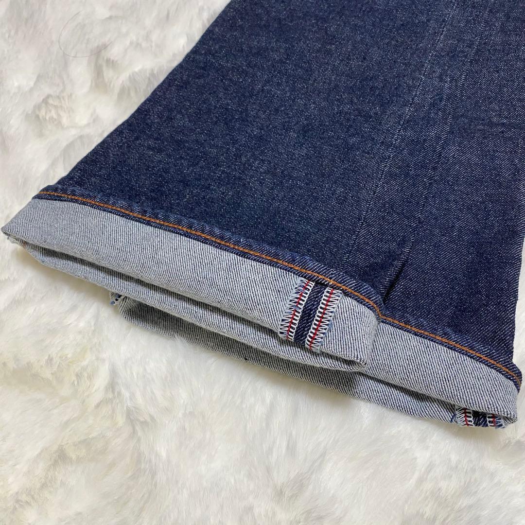 【美品】moussy マウジーMVS FLARE フレアデニム 23 濃紺