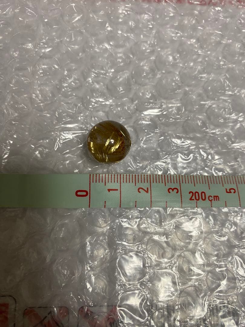 最高級　タイチンルチルクォーツ　太陽ルチル　放射ルチル　14ミリ玉　ブレスレット