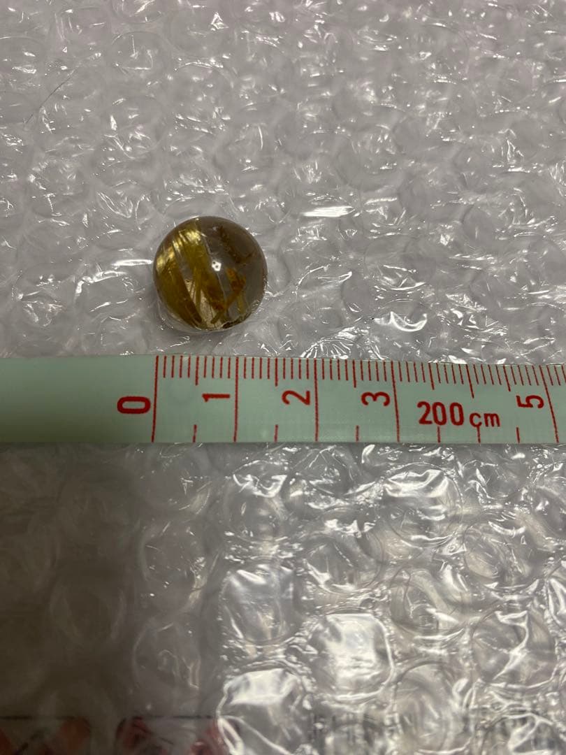 最高級　タイチンルチルクォーツ　太陽ルチル　放射ルチル　14ミリ玉　ブレスレット