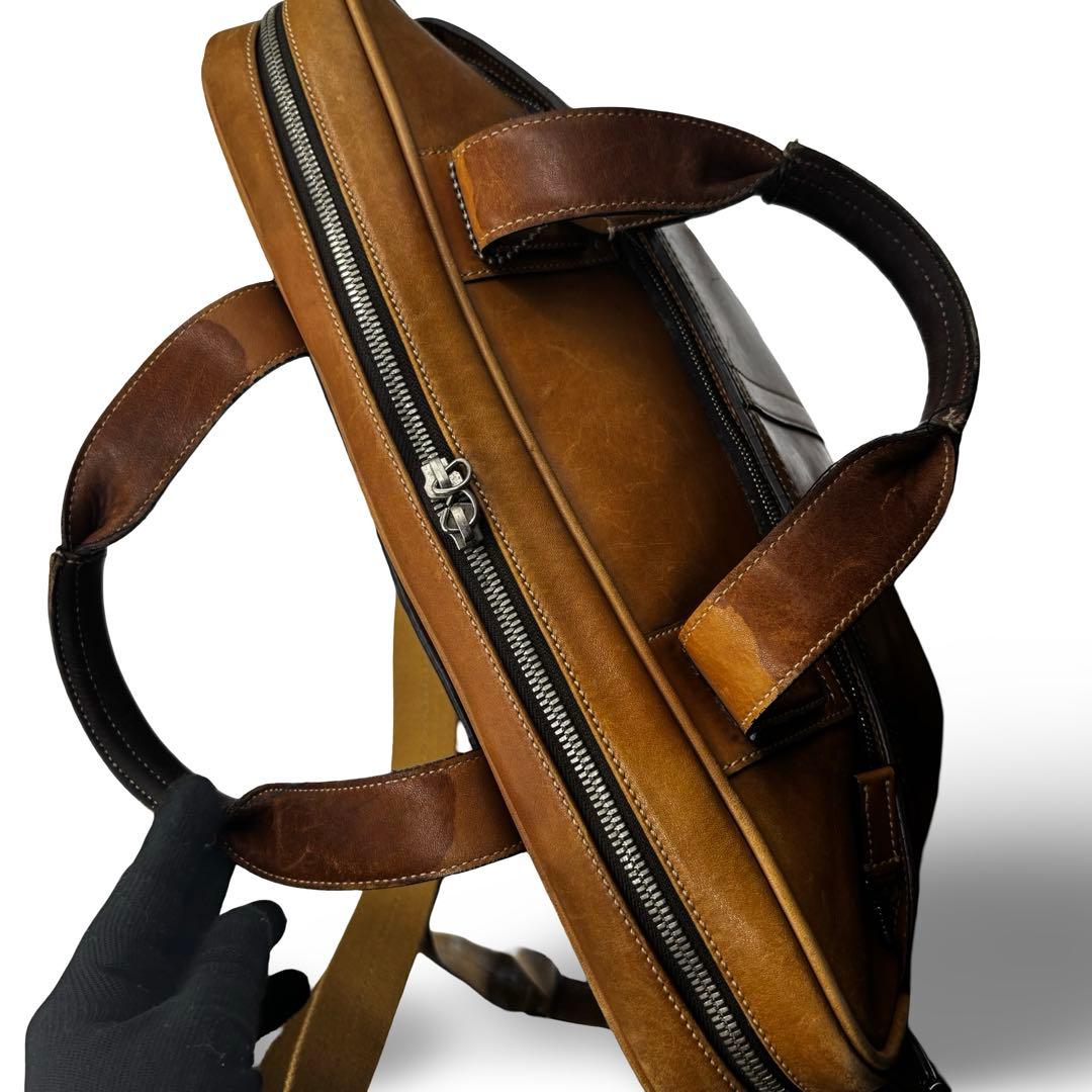 【ヴィンテージ】コーチ 2way ビジネスバッグ　ショルダー　オールレザー　茶