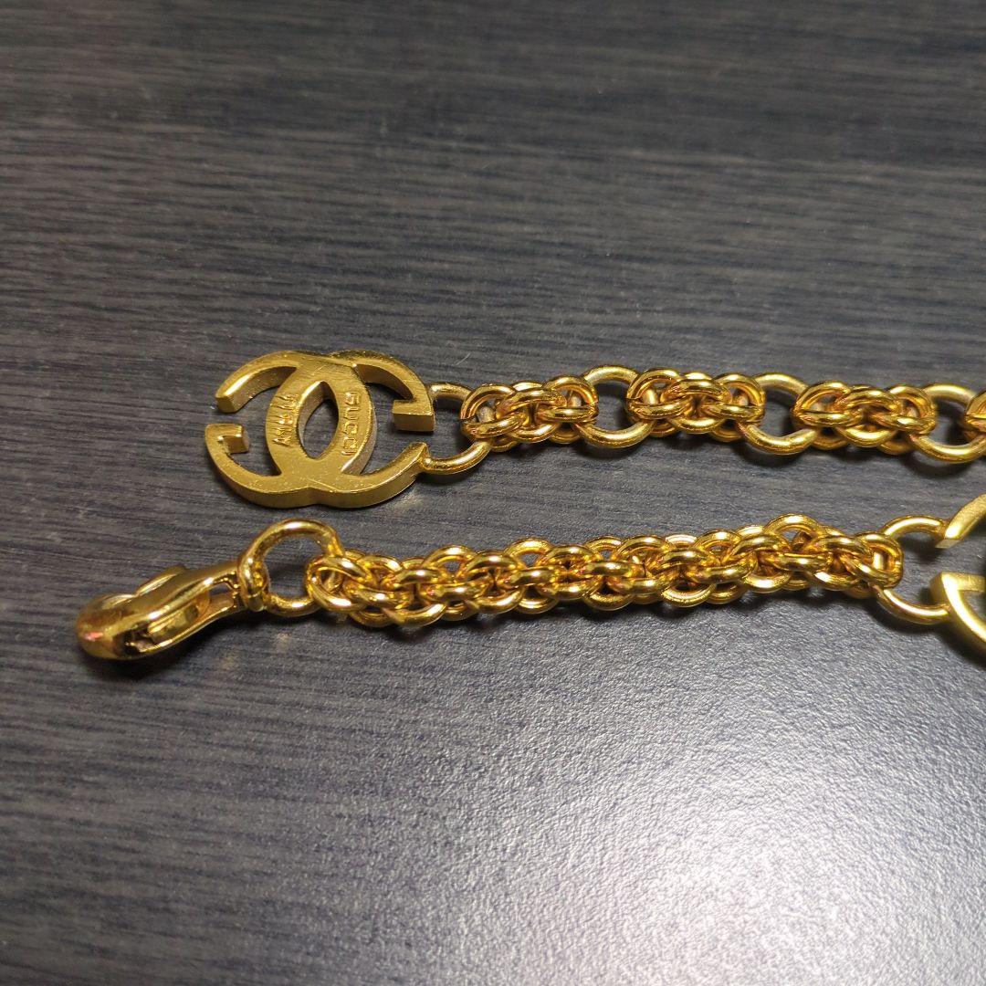 GUCCI　グッチ　チェーンベルト　ダブルG　インターロッキング　ゴールド