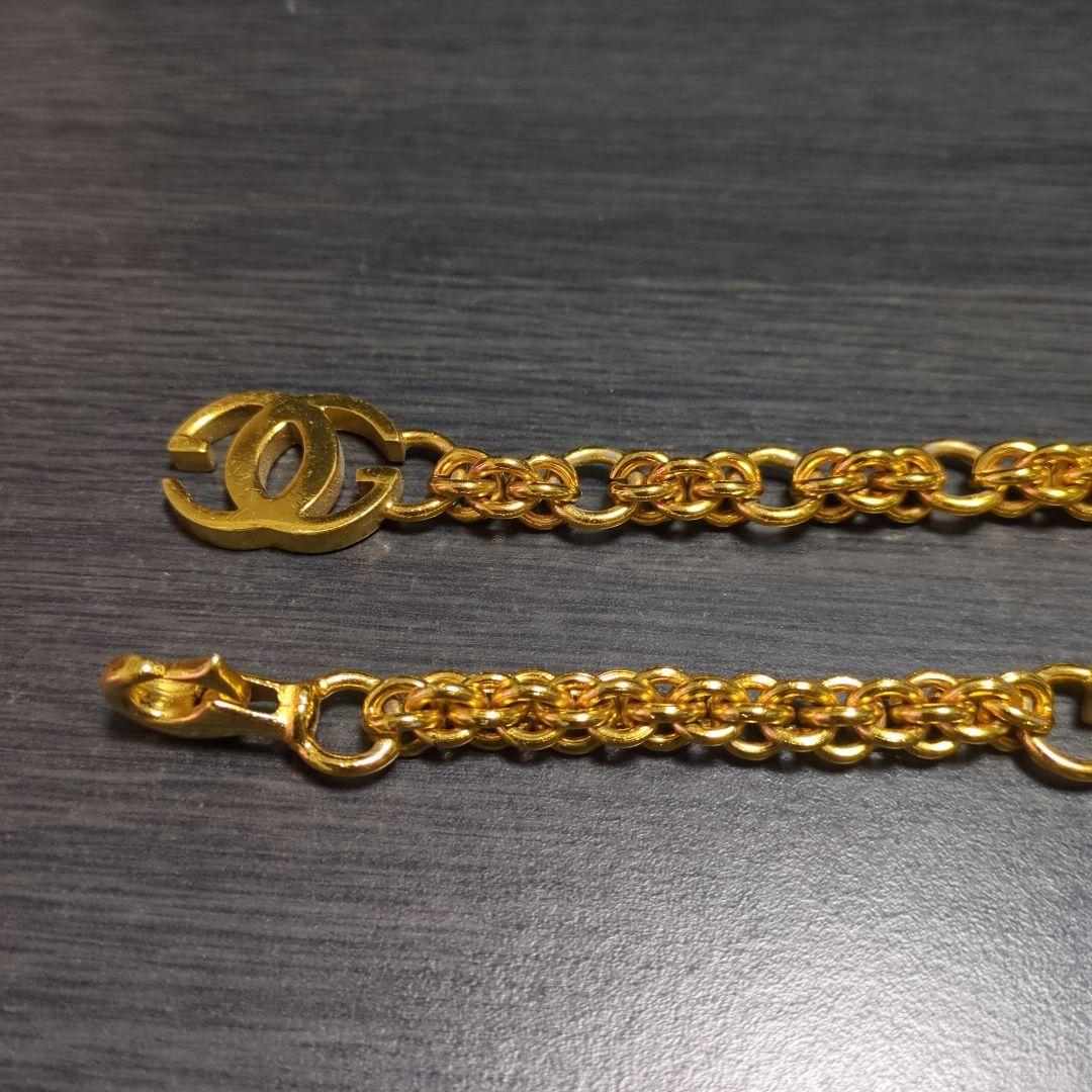 GUCCI　グッチ　チェーンベルト　ダブルG　インターロッキング　ゴールド