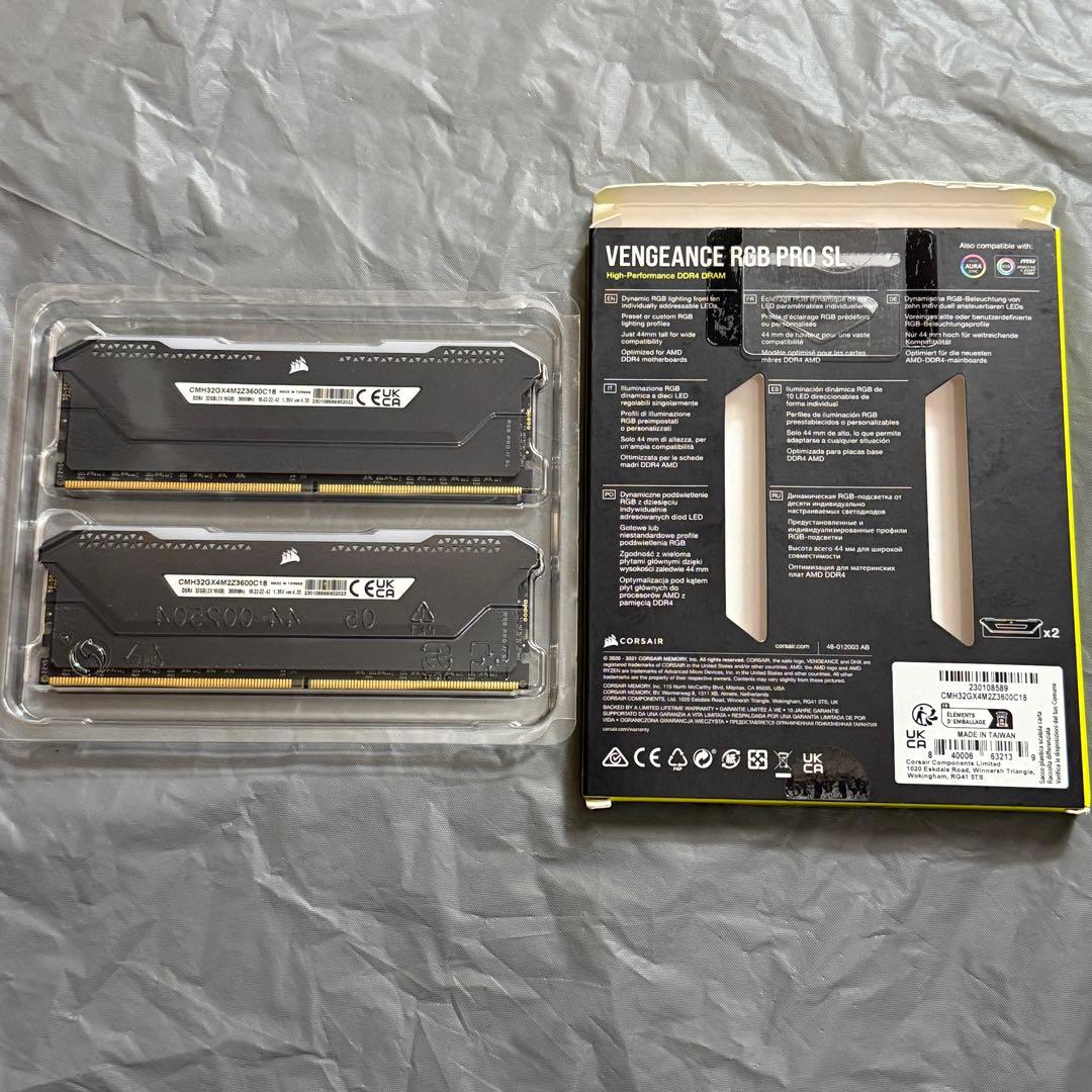 メモリー CORSAIR VENGEANCE RGB PRO SL 32GB 3600