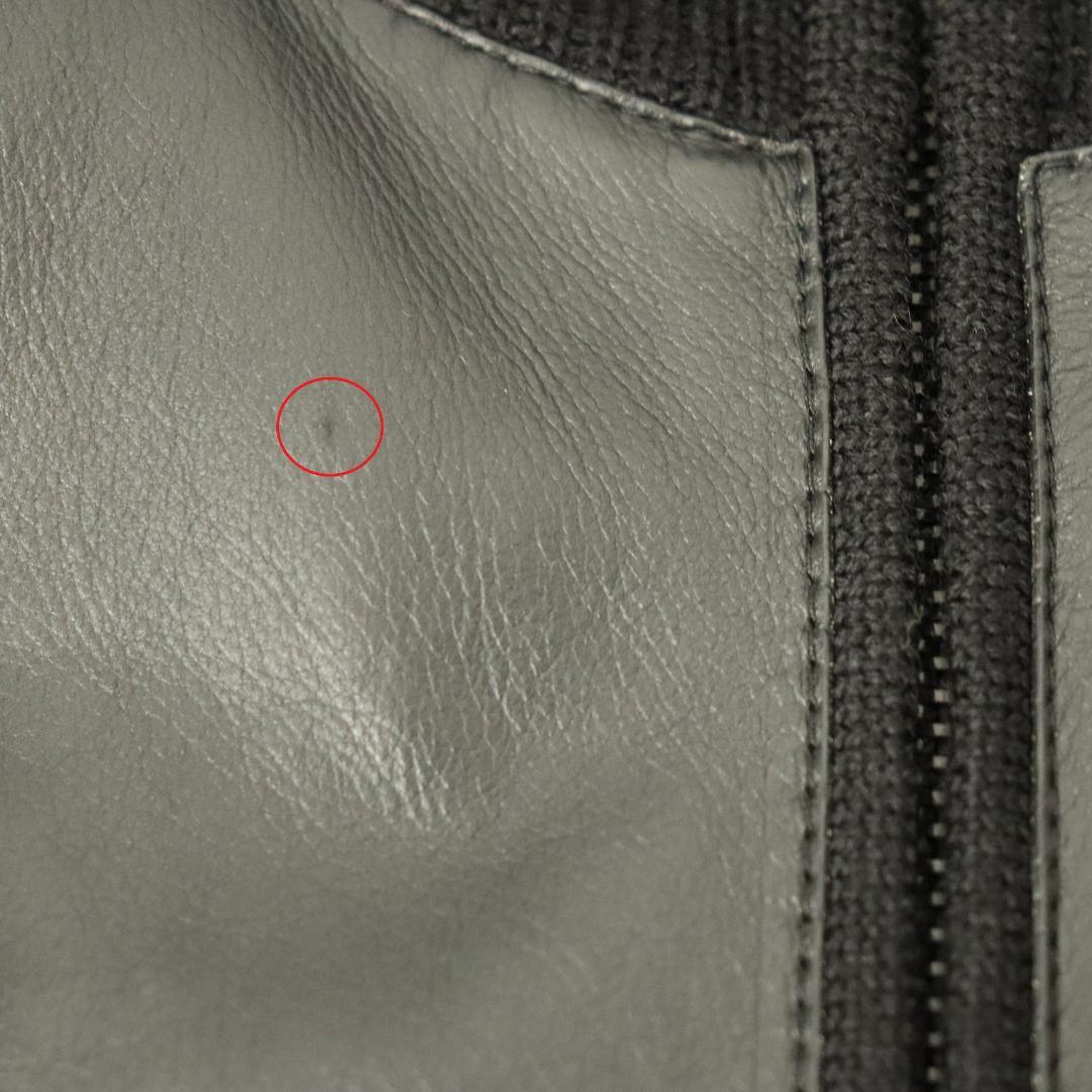 【希少】dumhill ダンヒル　レザーニット切替ジャケット　M イタリア製