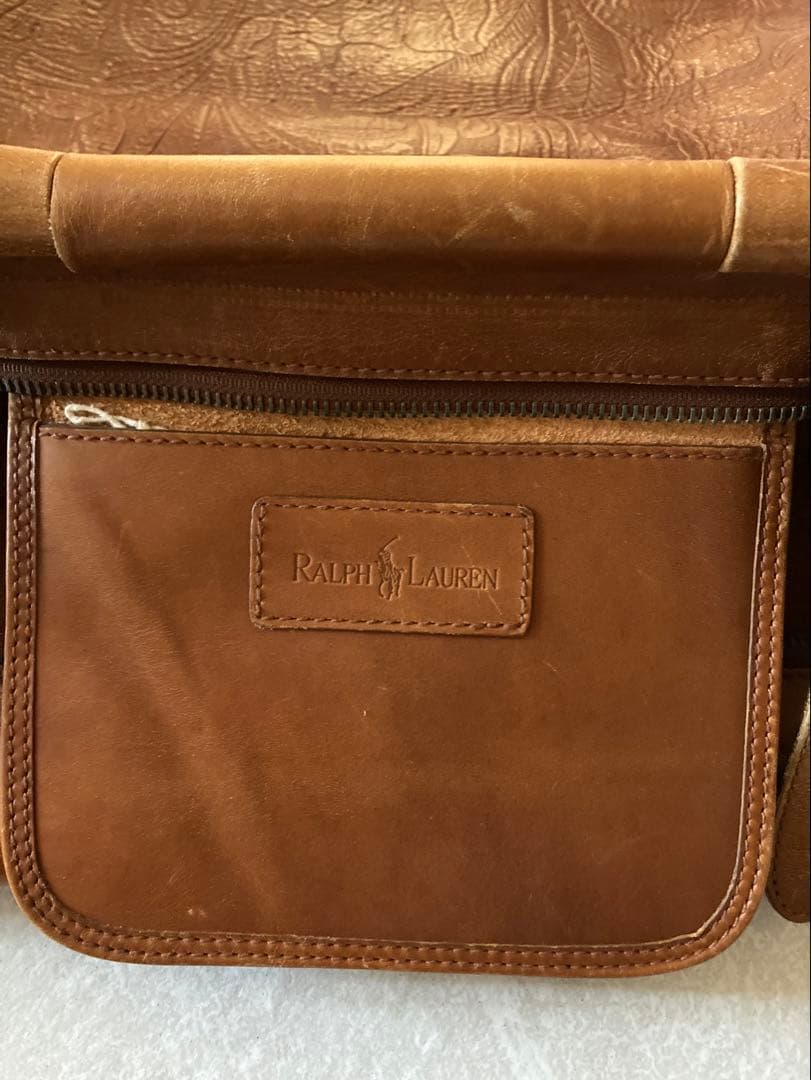 ラルフローレン　革製旅行鞄