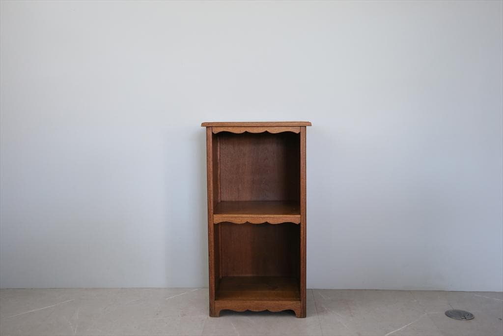 フランスアンティーク木製ブックシェルフ/本棚/飾り棚/食器棚/花台(90-209