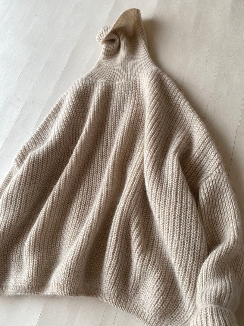 未使用◼️ニコルソンアンドニコルソン ワイド身幅ウールタートルニット