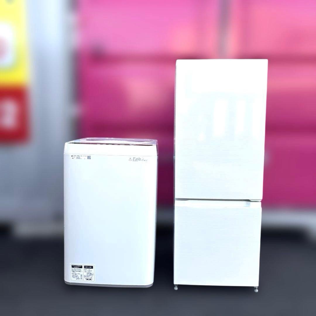 美品セット/2020年製/HITACHI冷蔵庫154L/SHARP洗濯機6kg