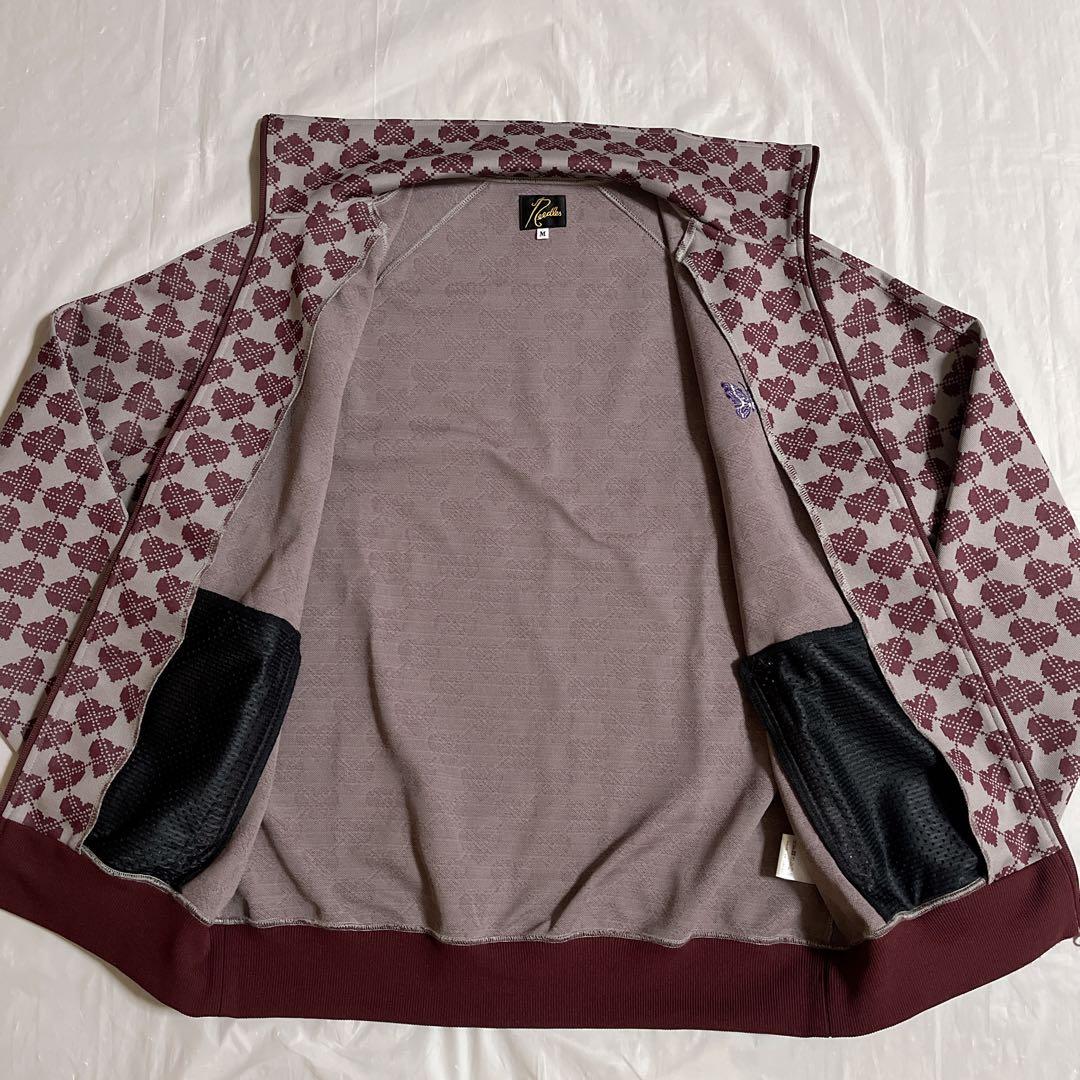 needles トラックジャケット　総柄　ハート　グレー　パープル