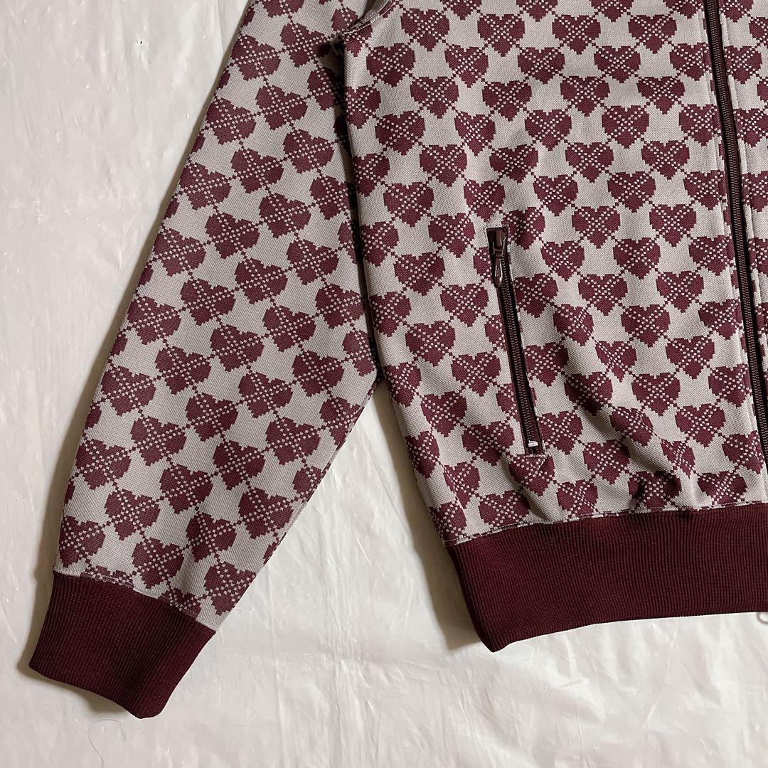 needles トラックジャケット　総柄　ハート　グレー　パープル