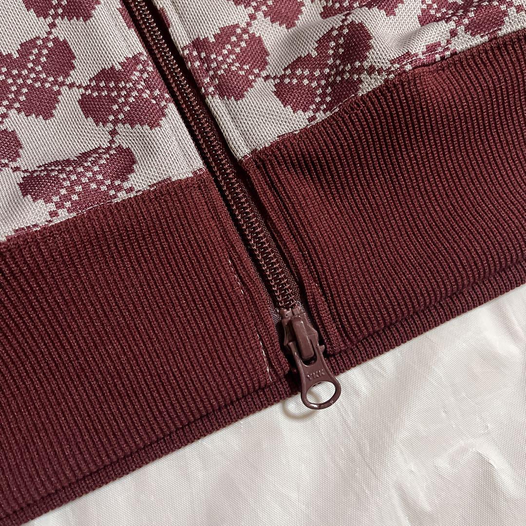 needles トラックジャケット　総柄　ハート　グレー　パープル