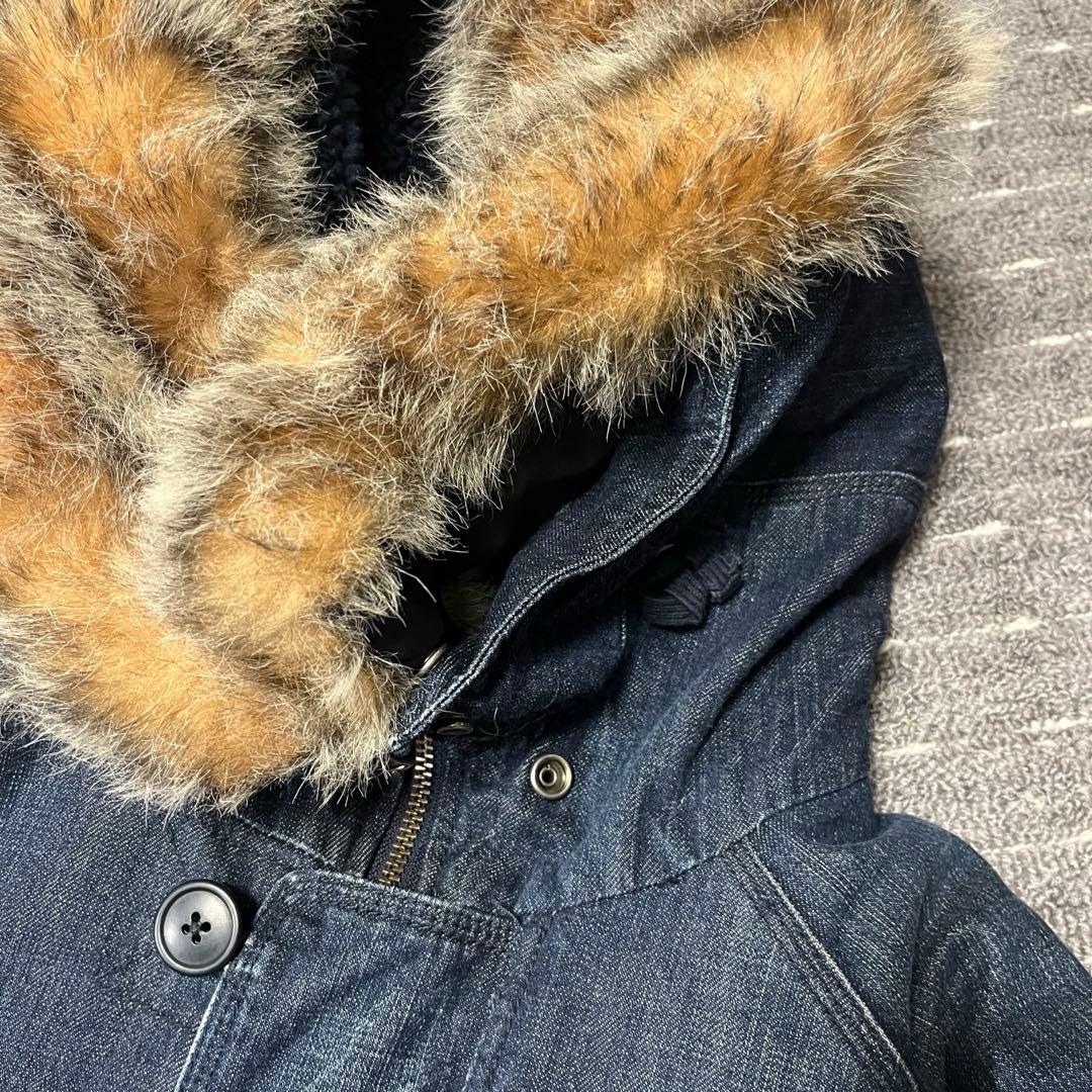 名作】00s OLD GAP オールドギャップ　デニム　N-3B Y2K ファー