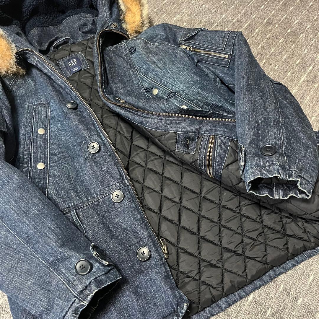 名作】00s OLD GAP オールドギャップ　デニム　N-3B Y2K ファー