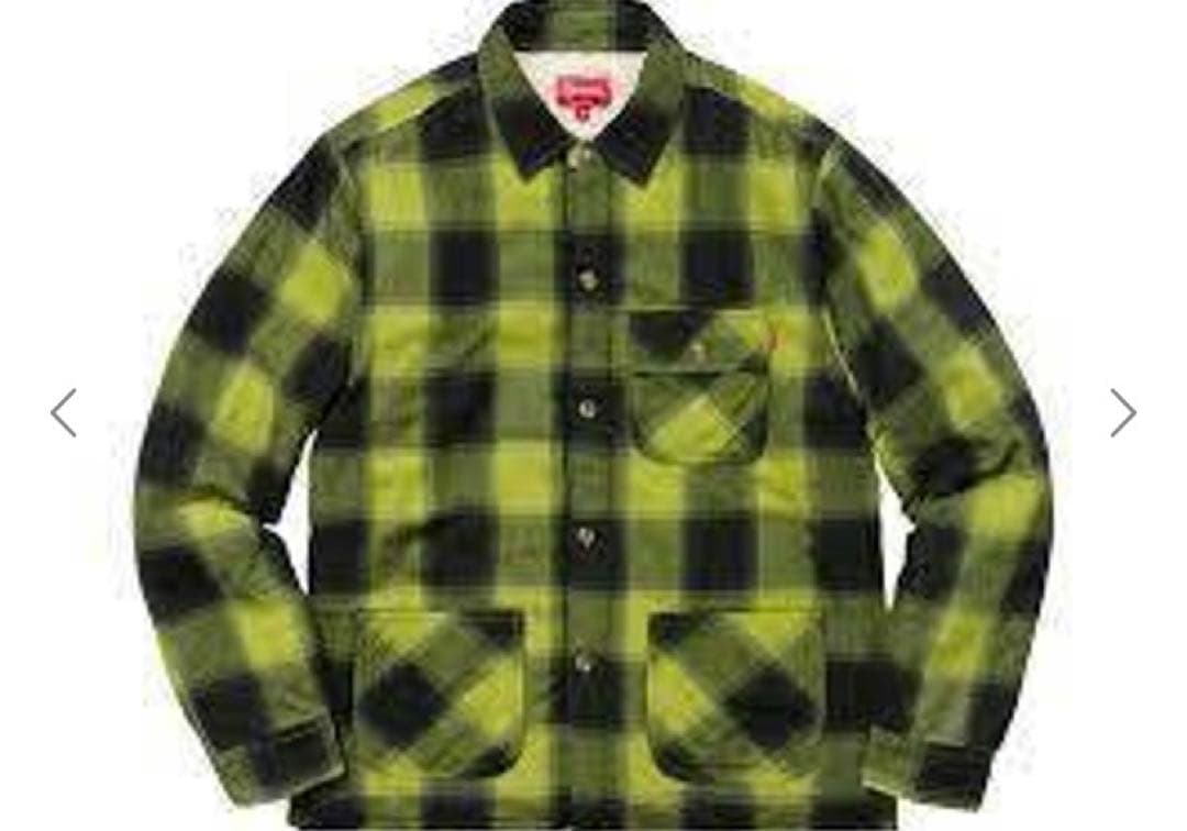 【美品】17aw supremebuffaloplaid バッファローキムタクL