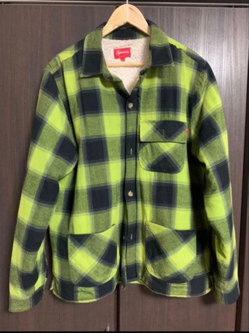 【美品】17aw supremebuffaloplaid バッファローキムタクL